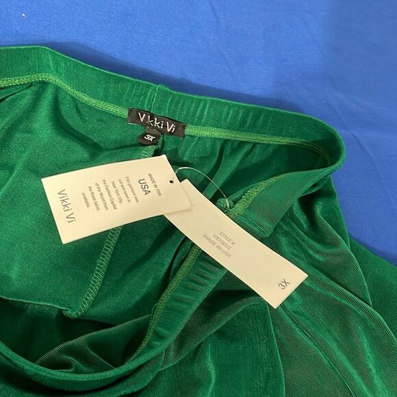 Vikki Vi Jersey Iris Pull On Green Pants Size 3X NWT - Picture 6 of 7